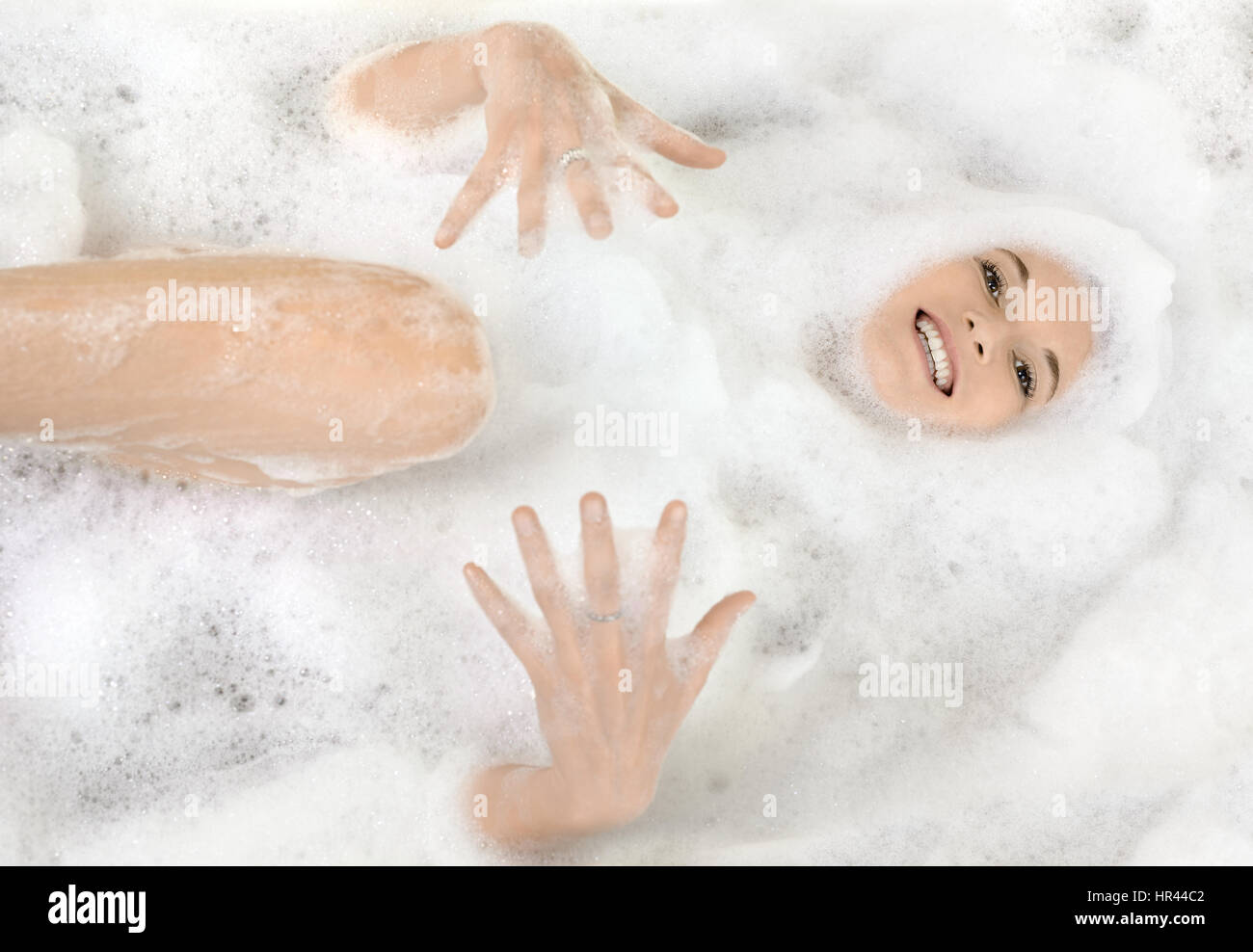 Relaxing woman in bathtub hi-res stock photography and images - Alamy
