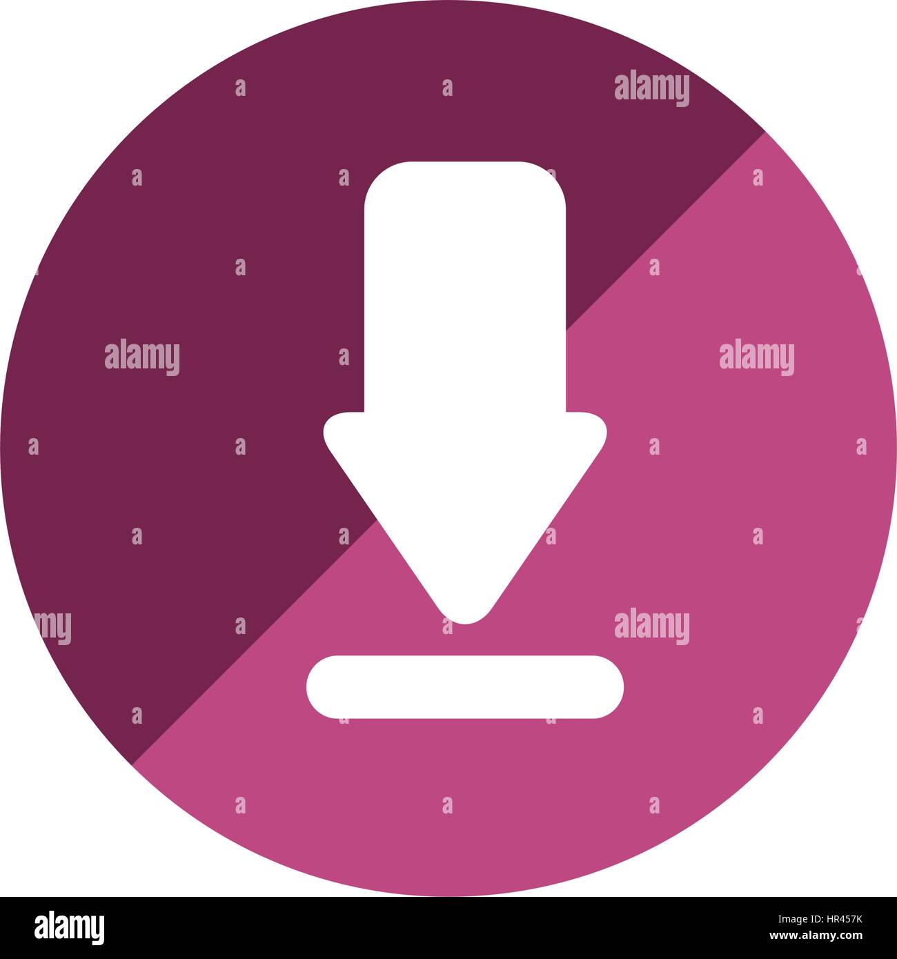 color circular emblem with download icon Stock Vector Image & Art - Alamy