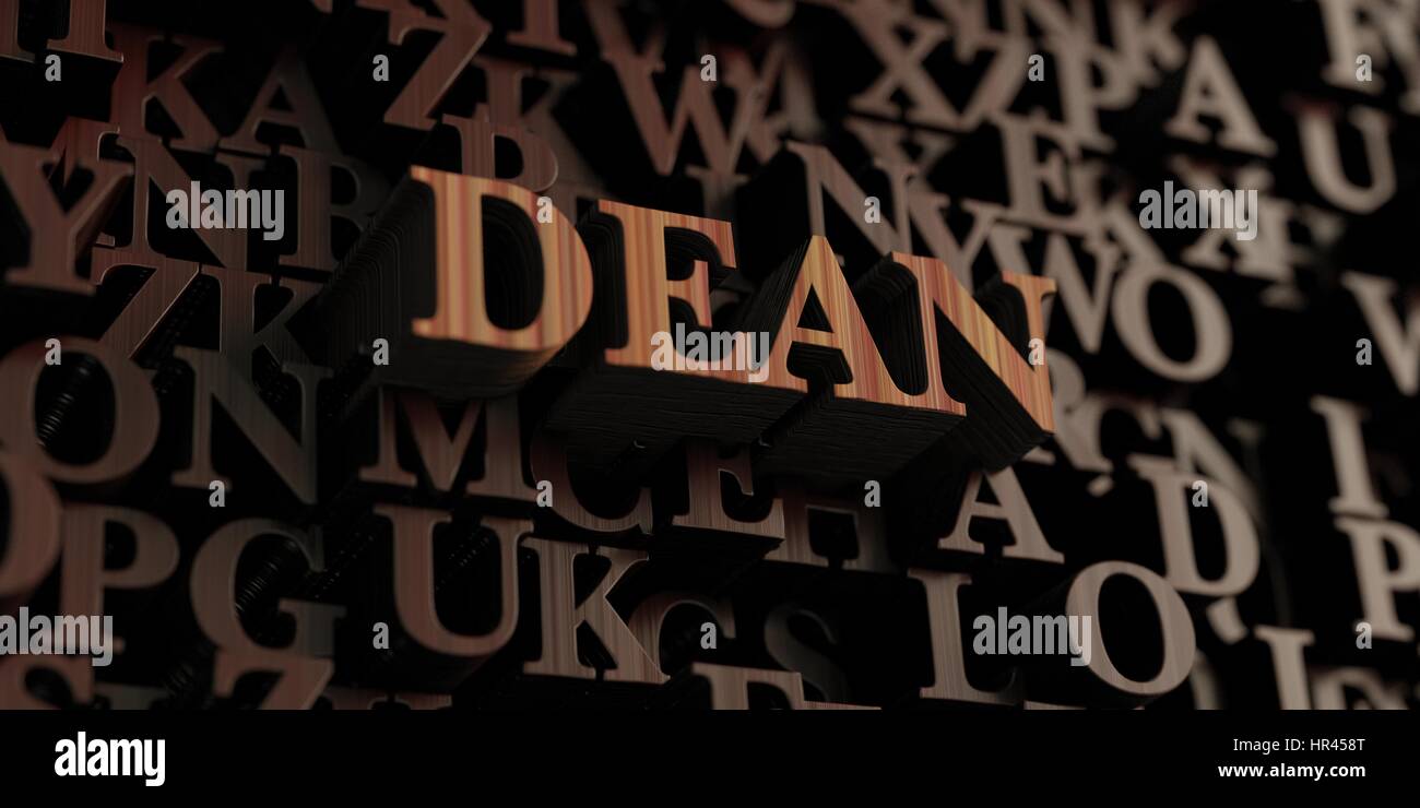 Dean - Wooden 3D rendered letters/message. Can be used for an online ...
