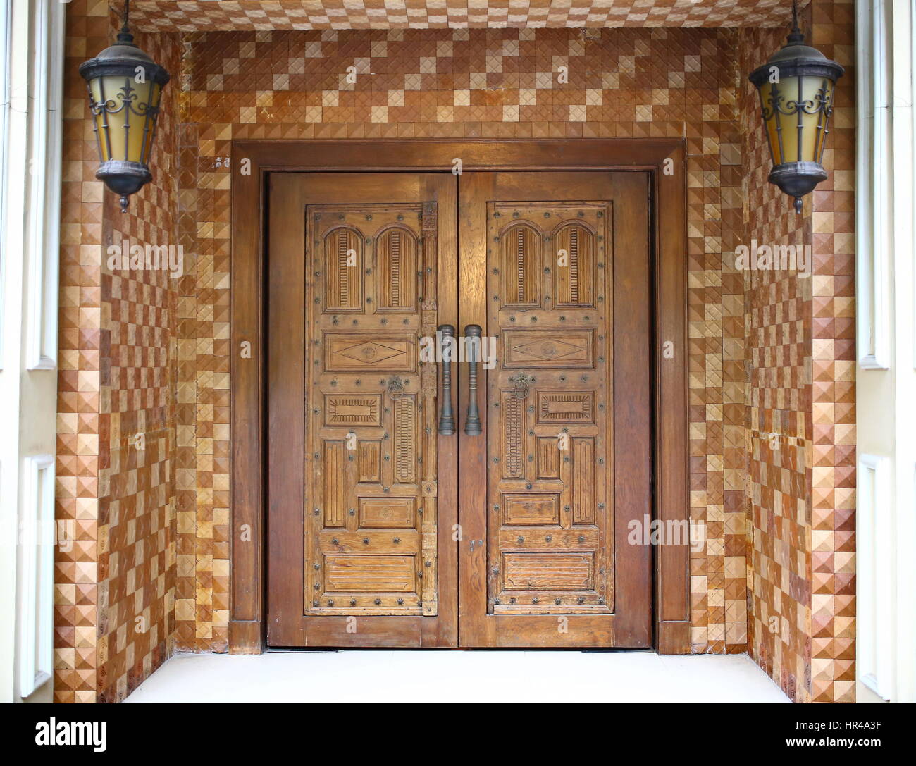 Indian wooden door Stock Photo