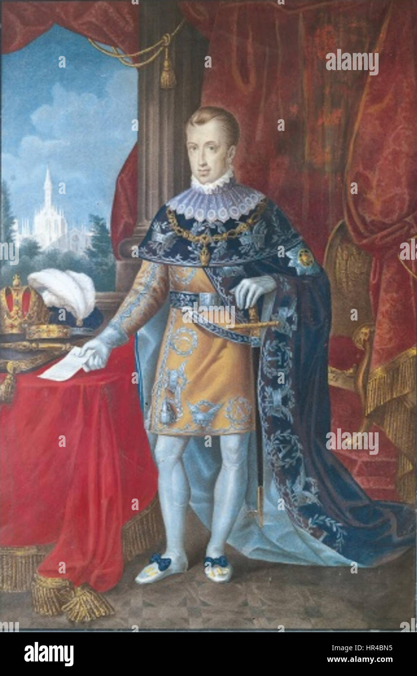 Portrait of Ferdinand I of Austria of Habsburg-Lorraine Stock Photo