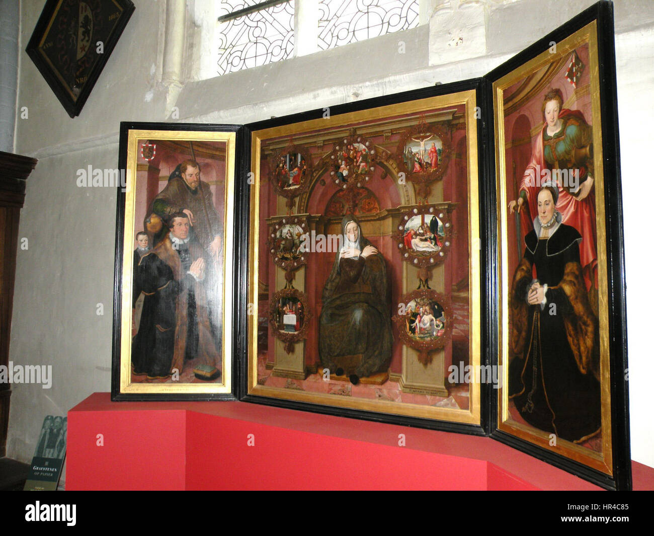 Pieter Pourbus - Maria of the Seven Sorrows - Sint-Jacobskerk Brugge Stock Photo