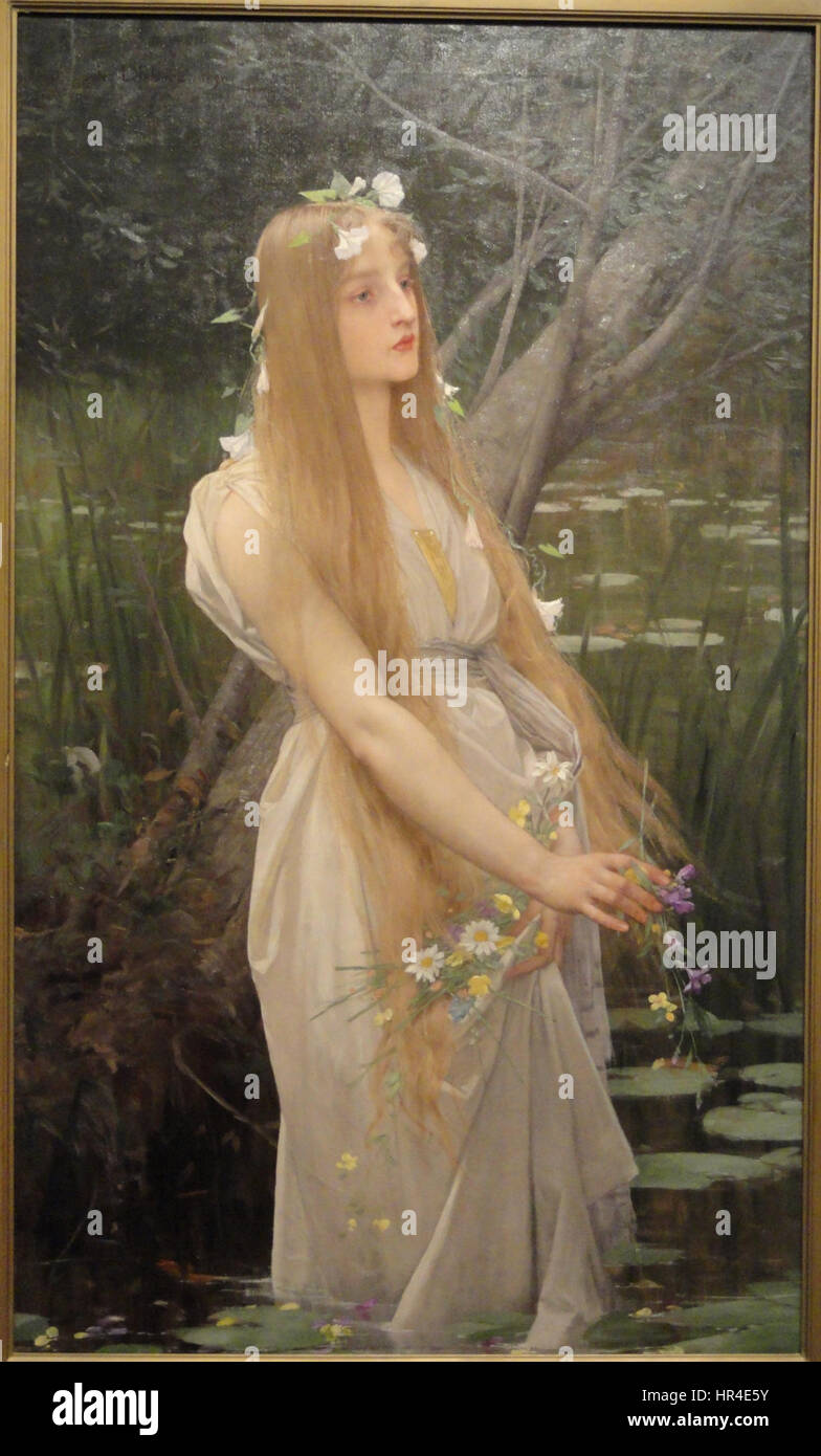 Ophelia, Jules-Joseph Lefebvre, 1890 - Museum of Fine Arts, Springfield, MA - DSC04109 Stock Photo
