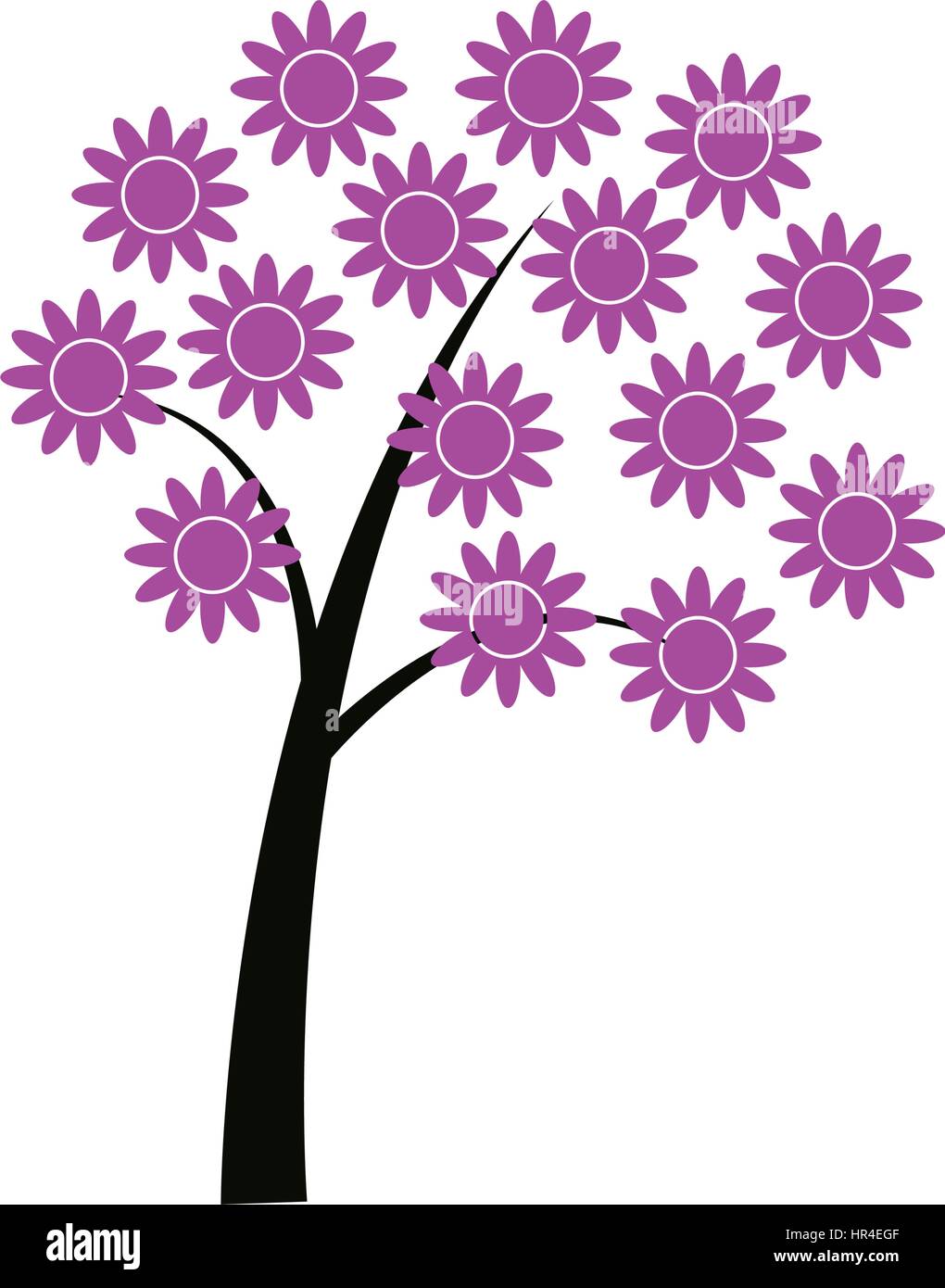 tree icon illustrated on a white background in vector Stock Vector ...