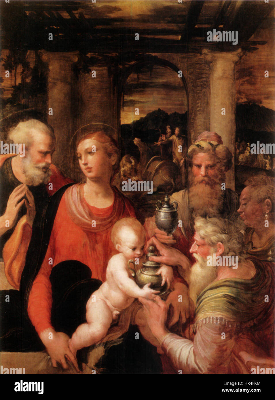 Parmigianino, adorazione dei magi, taggia Stock Photo Alamy