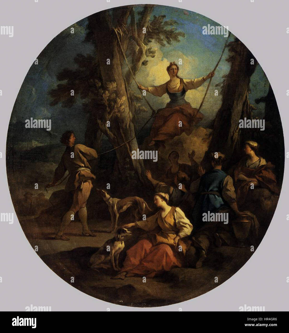 PierreJacques Cazes The Swing WGA4615 Stock Photo Alamy