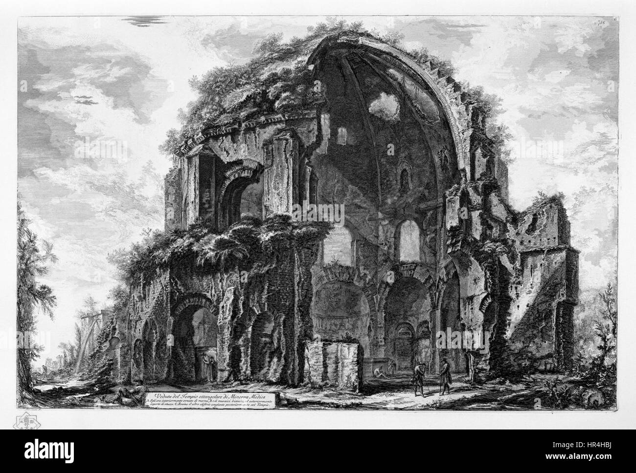 Piranesi's work '17006' is a detailed engraving featuring an ...