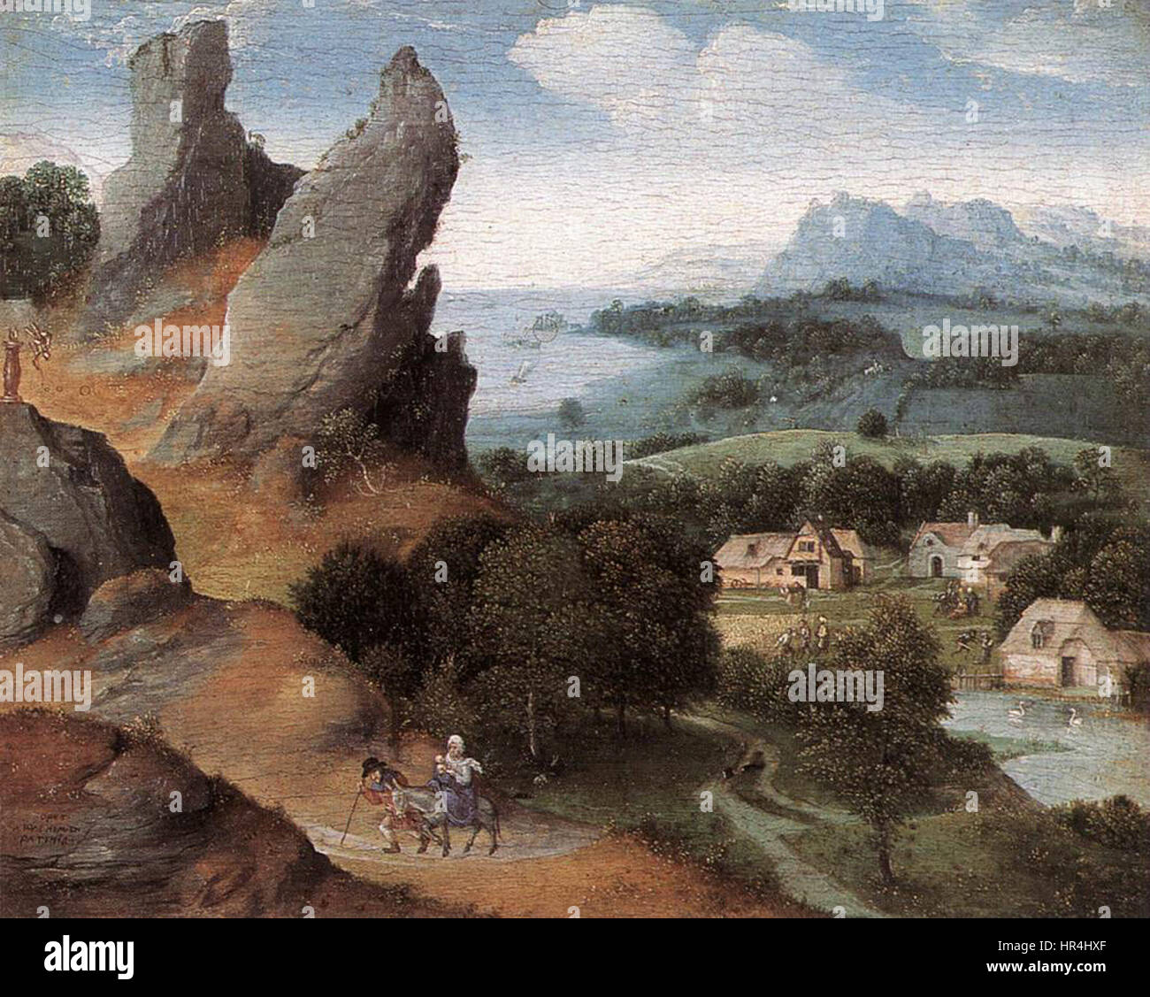 Joachim Patinir - Landscape with the Flight into Egypt - WGA17093 Stock Photo