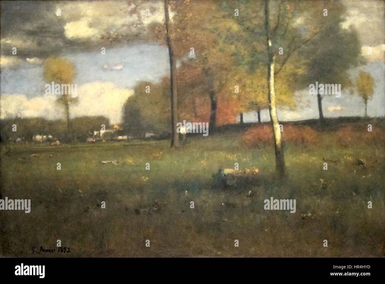 Near The Village, October by George Inness, 1892 Stock Photo - Alamy