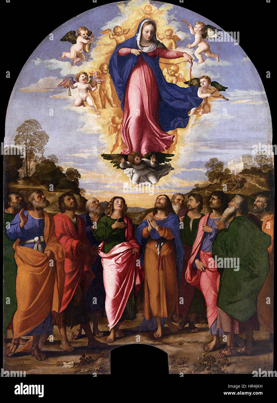 Palma il Vecchio - Assumption of Mary - WGA16930 Stock Photo