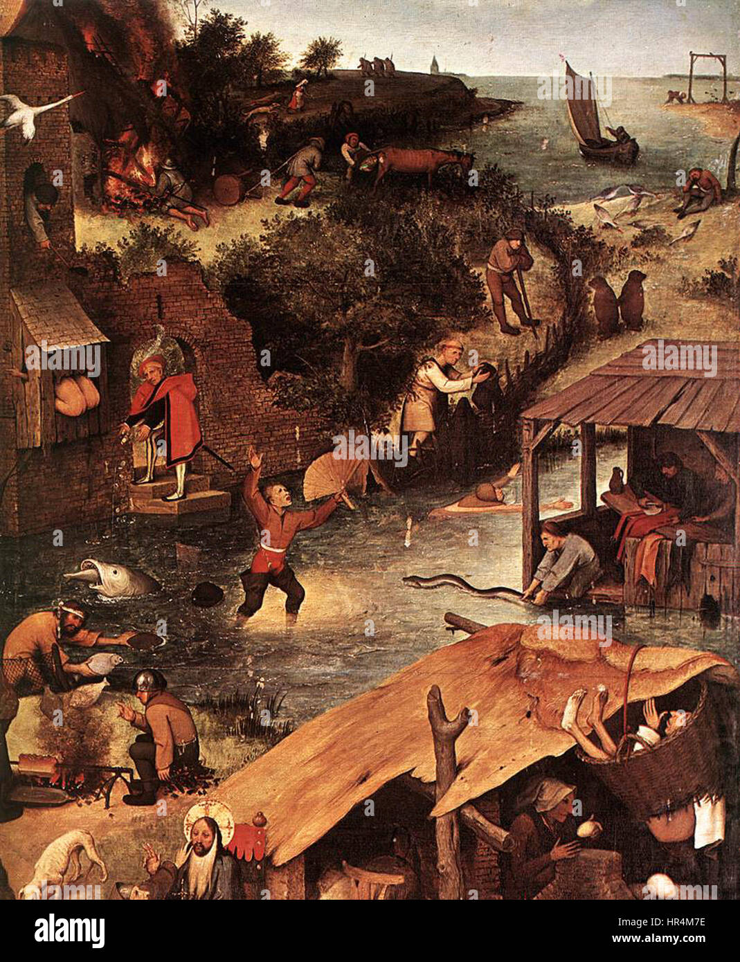 *Netherlandish Proverbs* by Pieter Bruegel the Elder is a detailed ...