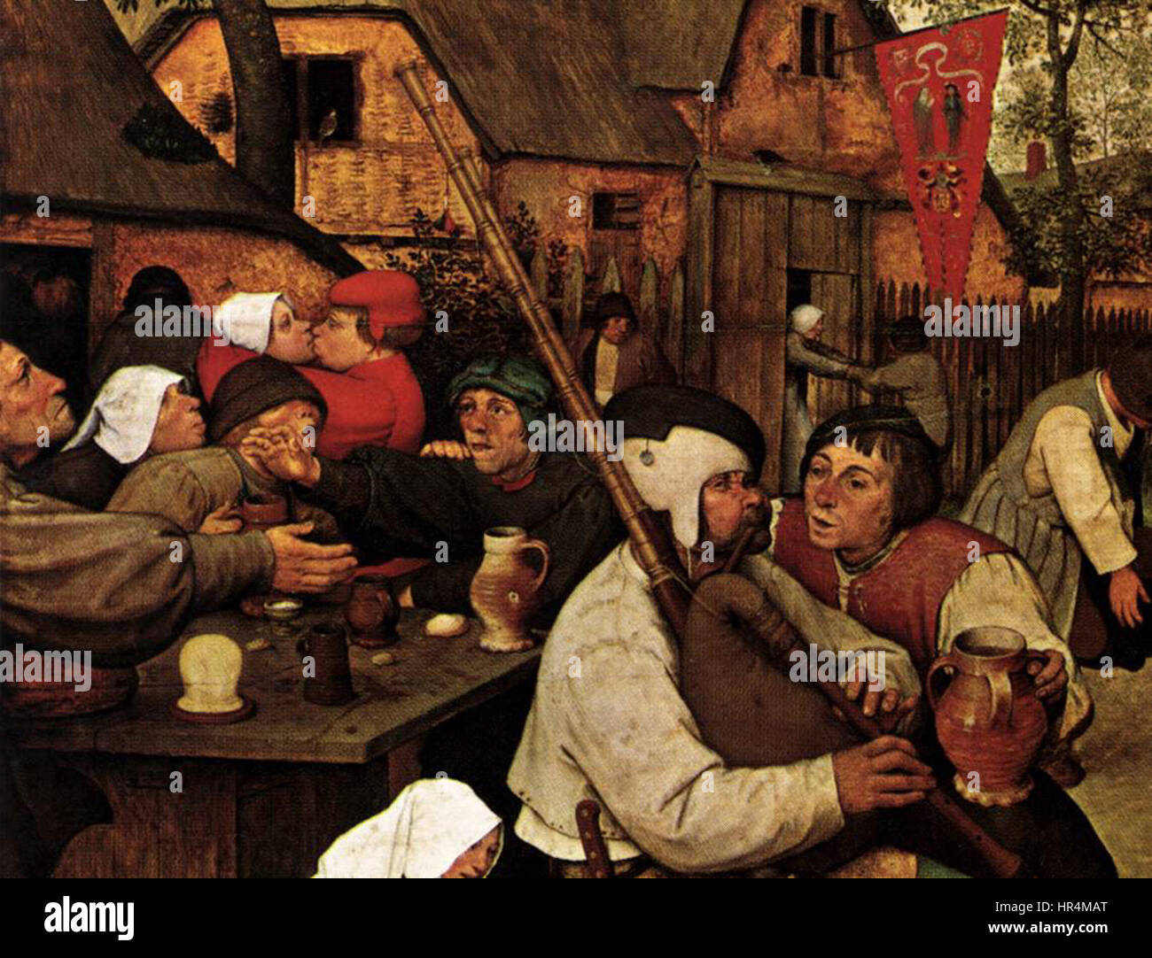 Pieter Bruegel the Elder - The Peasant Dance (detail) - WGA3501 Stock Photo