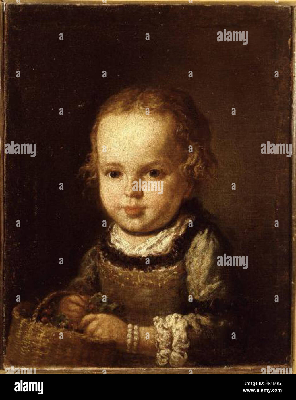 Portrait of Ercole Comini at Two Years of Age Stock Photo