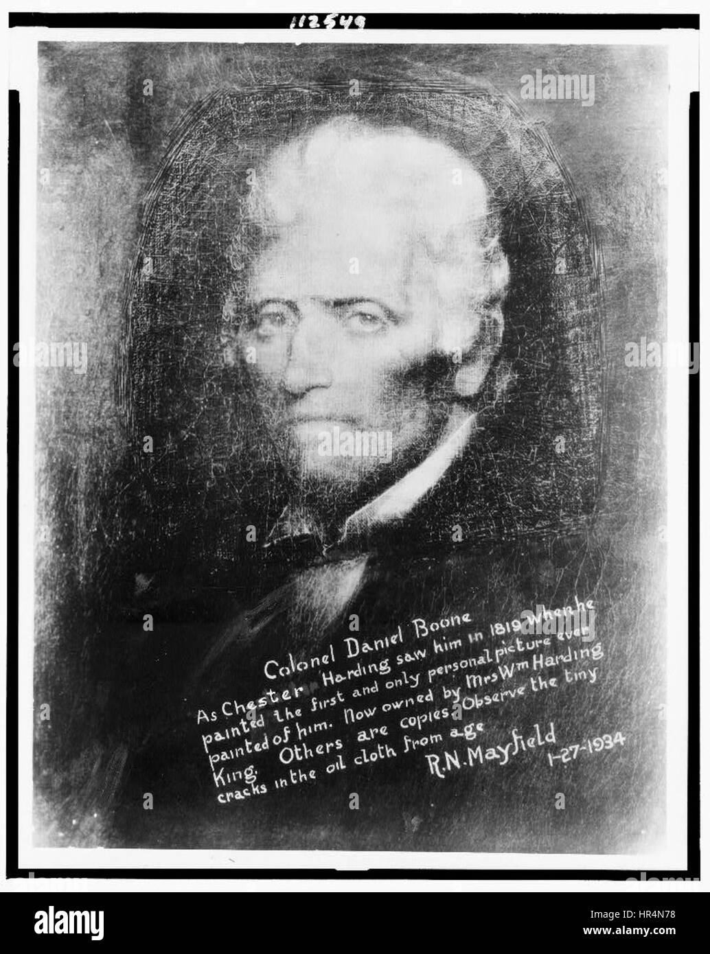 Chester Harding's portrait of Daniel Boone from 1819 depicts the ...