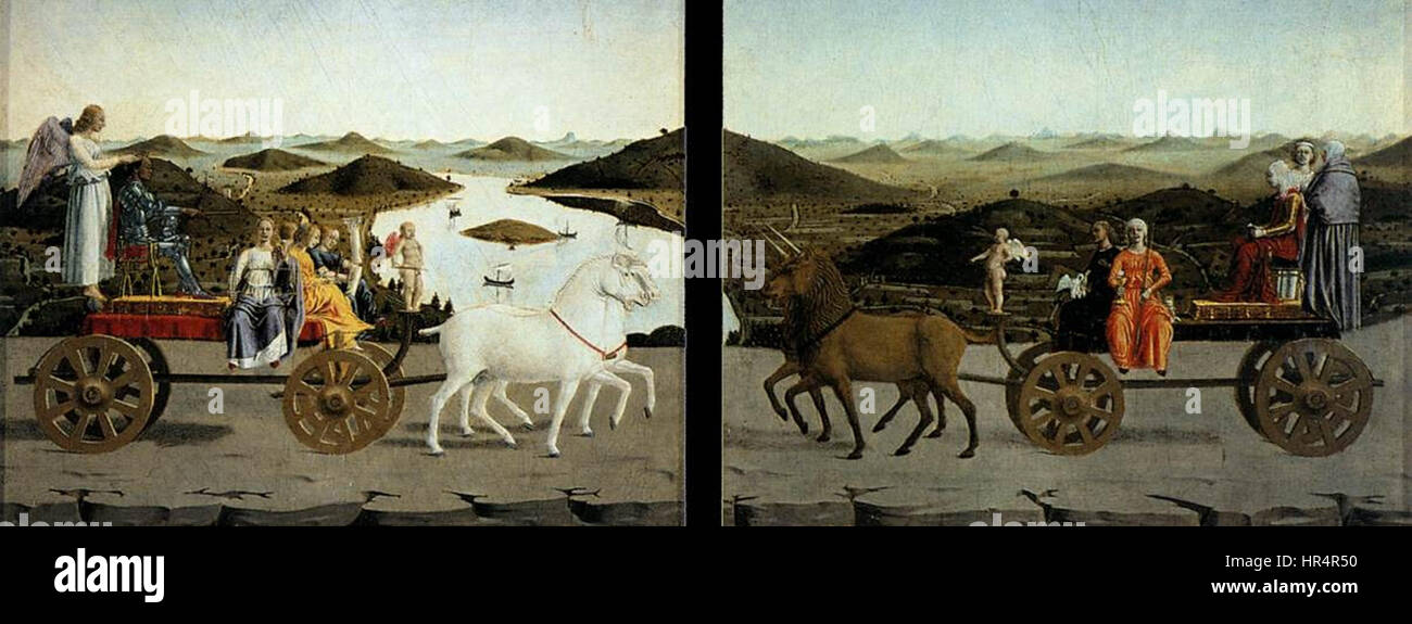 Piero della Francesca - Ritratti dei Duchi di Urbino Federico da Montefeltro e Battista Sforza - detail -03 Stock Photo