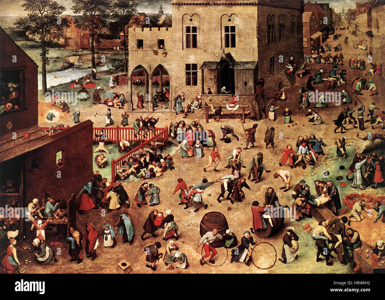 Pieter Bruegel the Elder - Children's Games - WGA3343 Stock Photo
