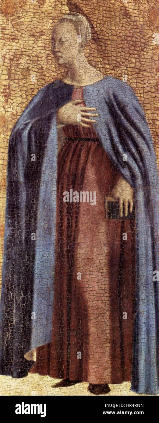 Piero della Francesca - Polyptych of the Misericordia - Virgin Annunciate - WGA17453 Stock Photo
