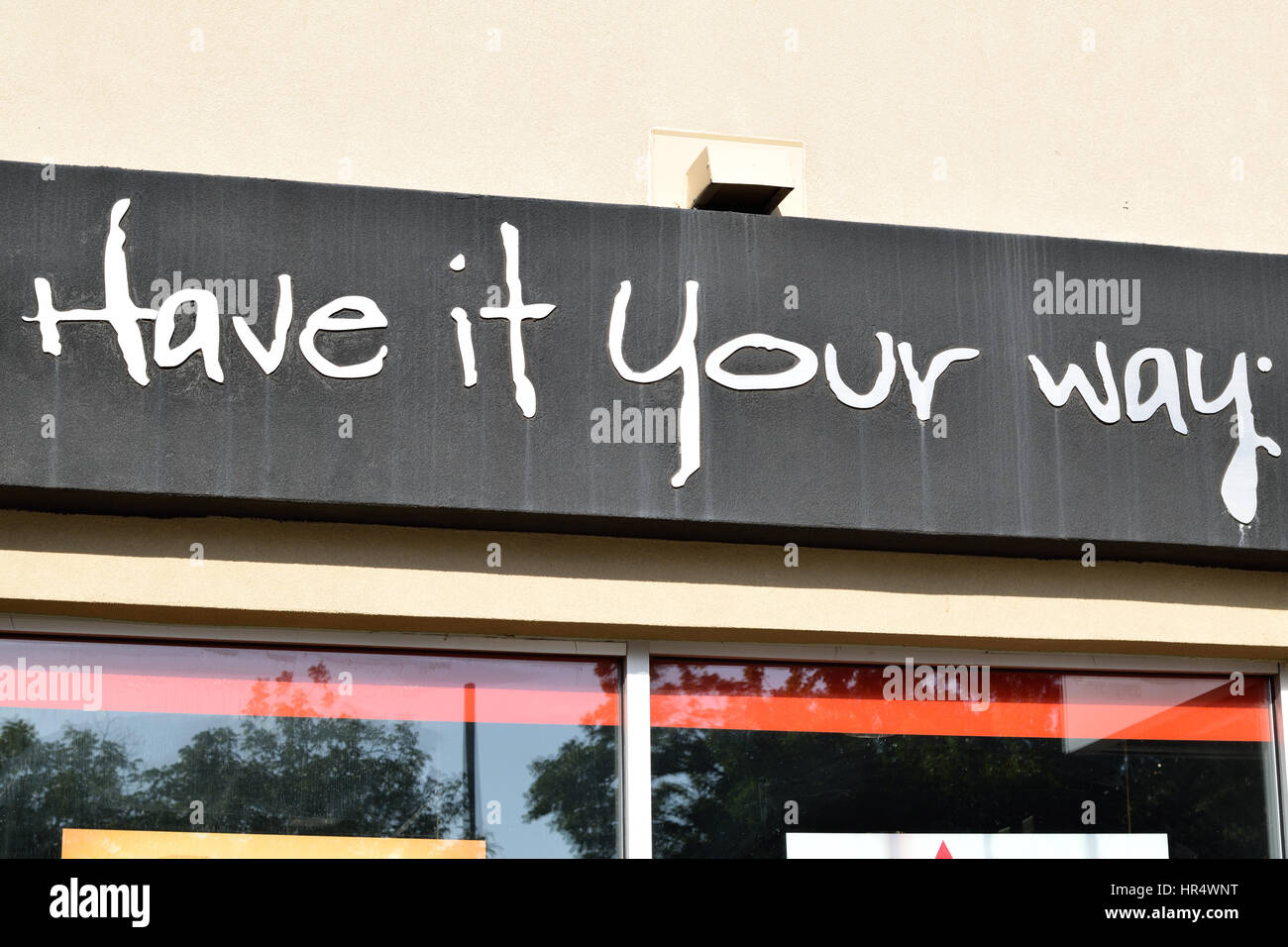 Have it Your Way logo on Burger King Restaurant Sign Stock Photo Alamy