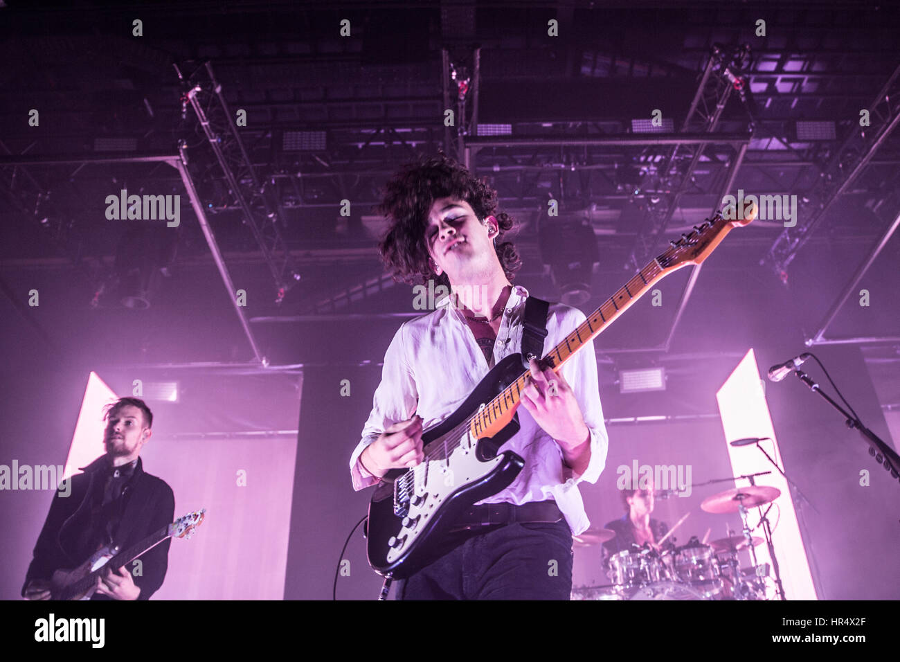 The 1975 Matty Healy Performing Live In Liverpool England UK Stock the-1975-matty-healy-performing-live-in-liverpool-england-uk-stock