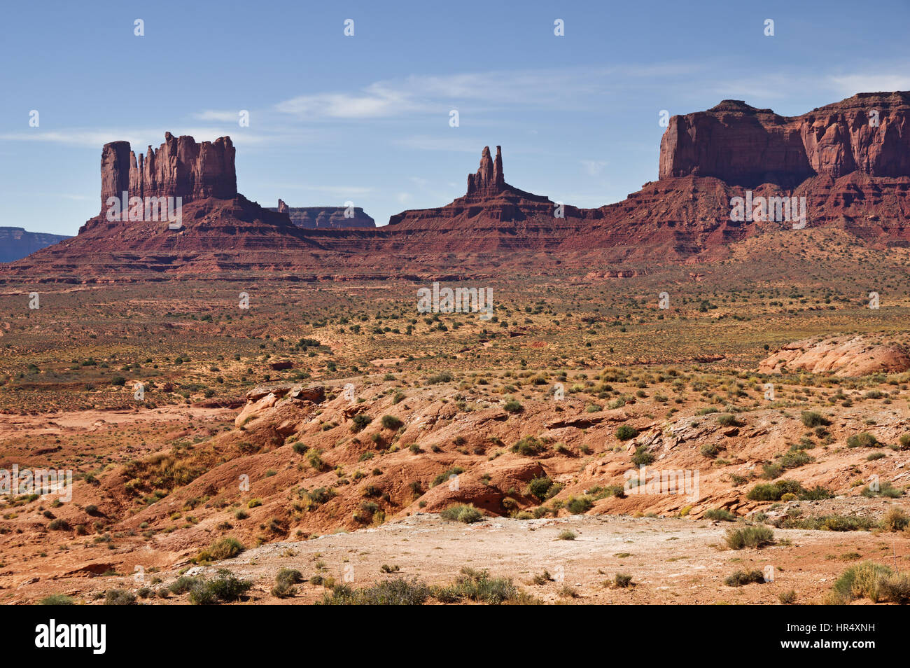 Monument Valley in the northeast corner of Arizona Stock Photo
