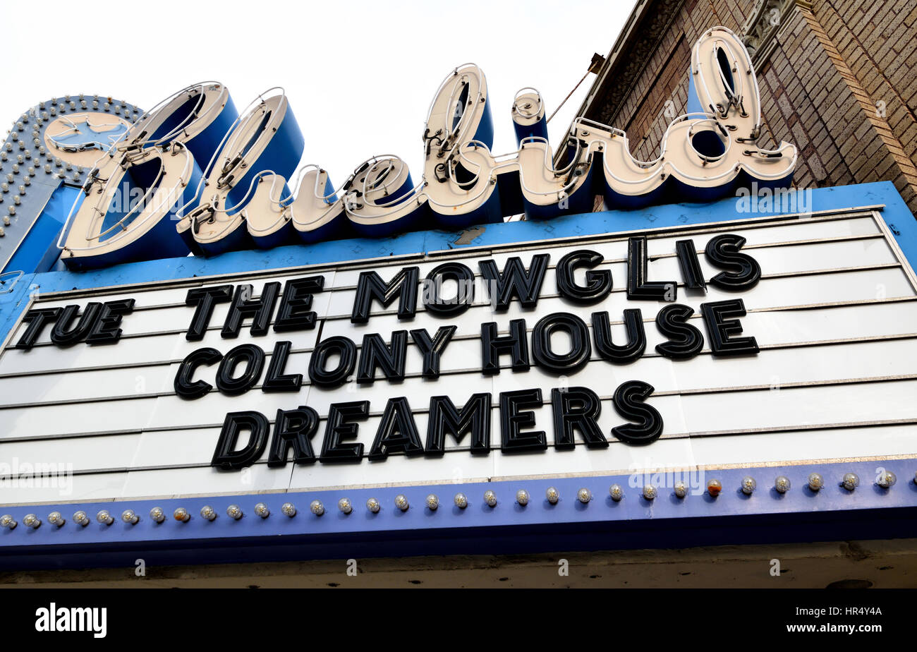 Bluebird Theater presents live music in Denver, Colorado Stock Photo