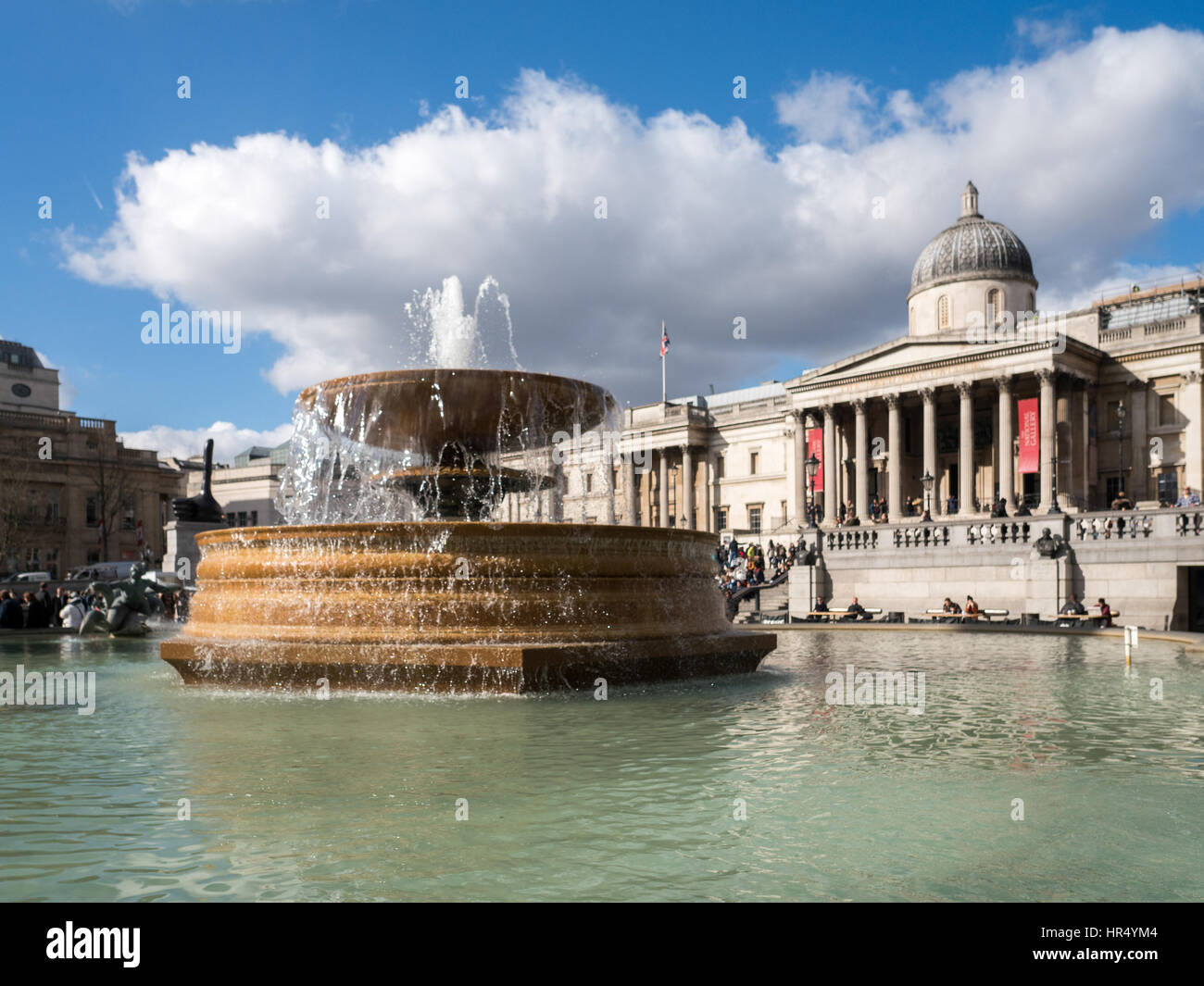 View of Trafalgar Square Stock Photo