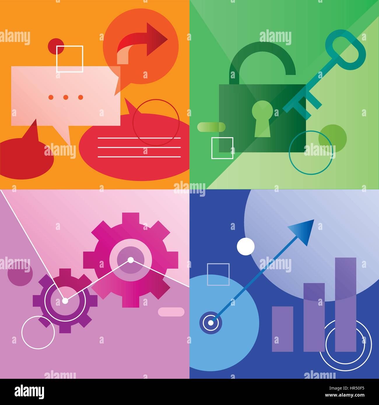 Icon Business Vector Set Colorful Stock Vector Image & Art - Alamy
