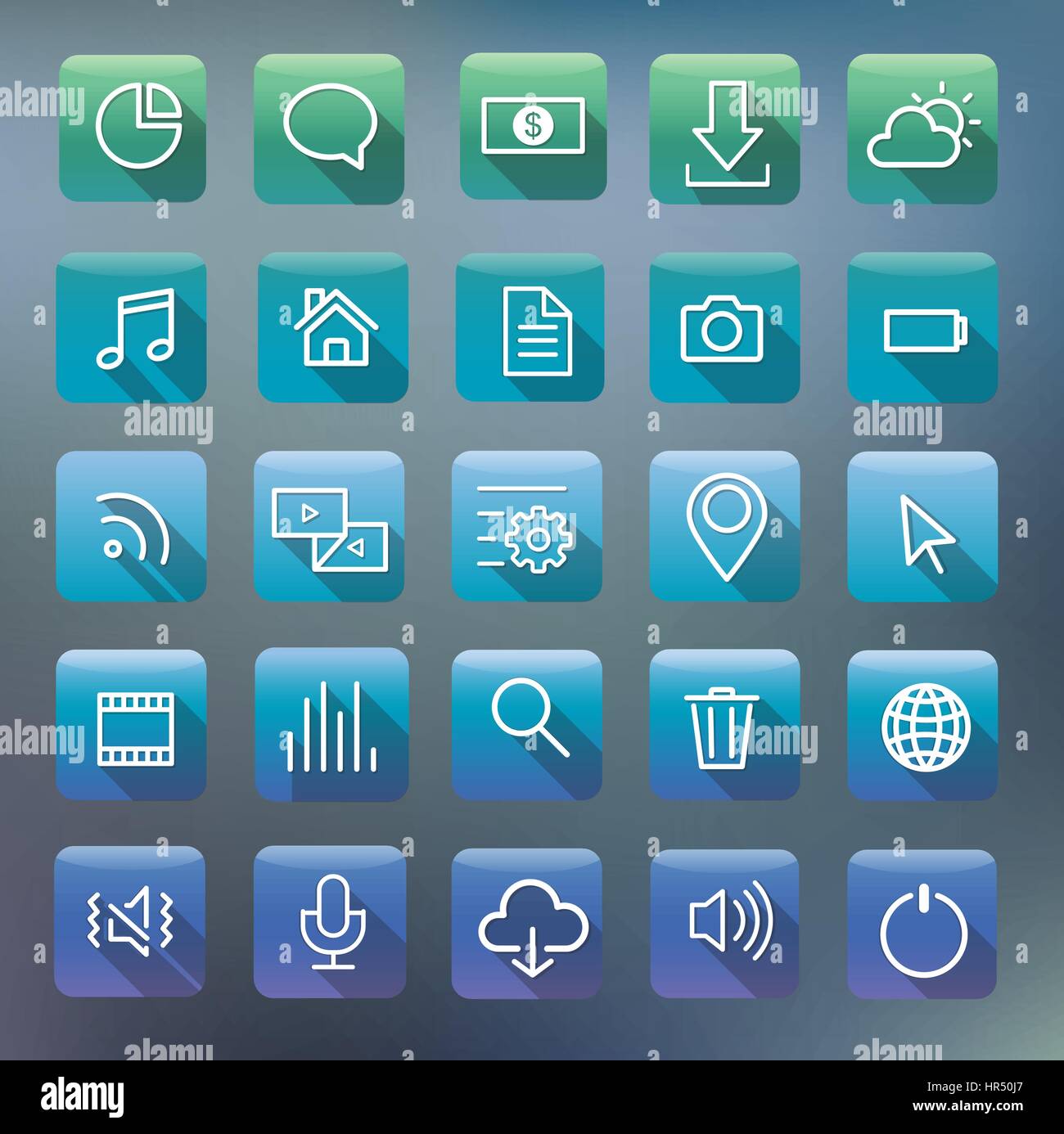 Icon Collection Vector Application Content Stock Vector Image & Art - Alamy