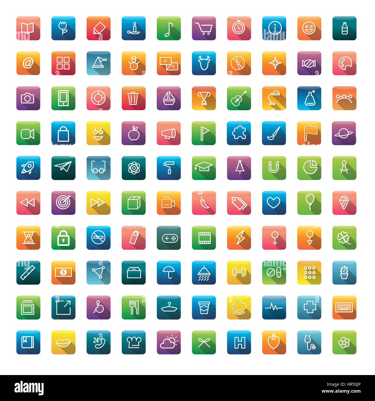 Icon Collection Vector Application Content Stock Vector Image & Art - Alamy