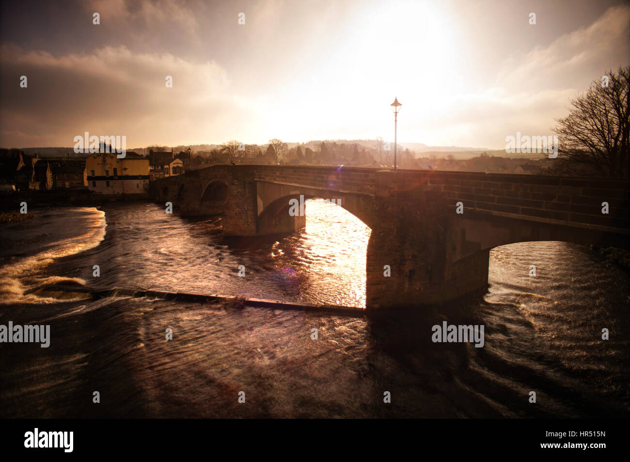 Haydon Bridge, River South Tyne, Northumberland Stock Photo