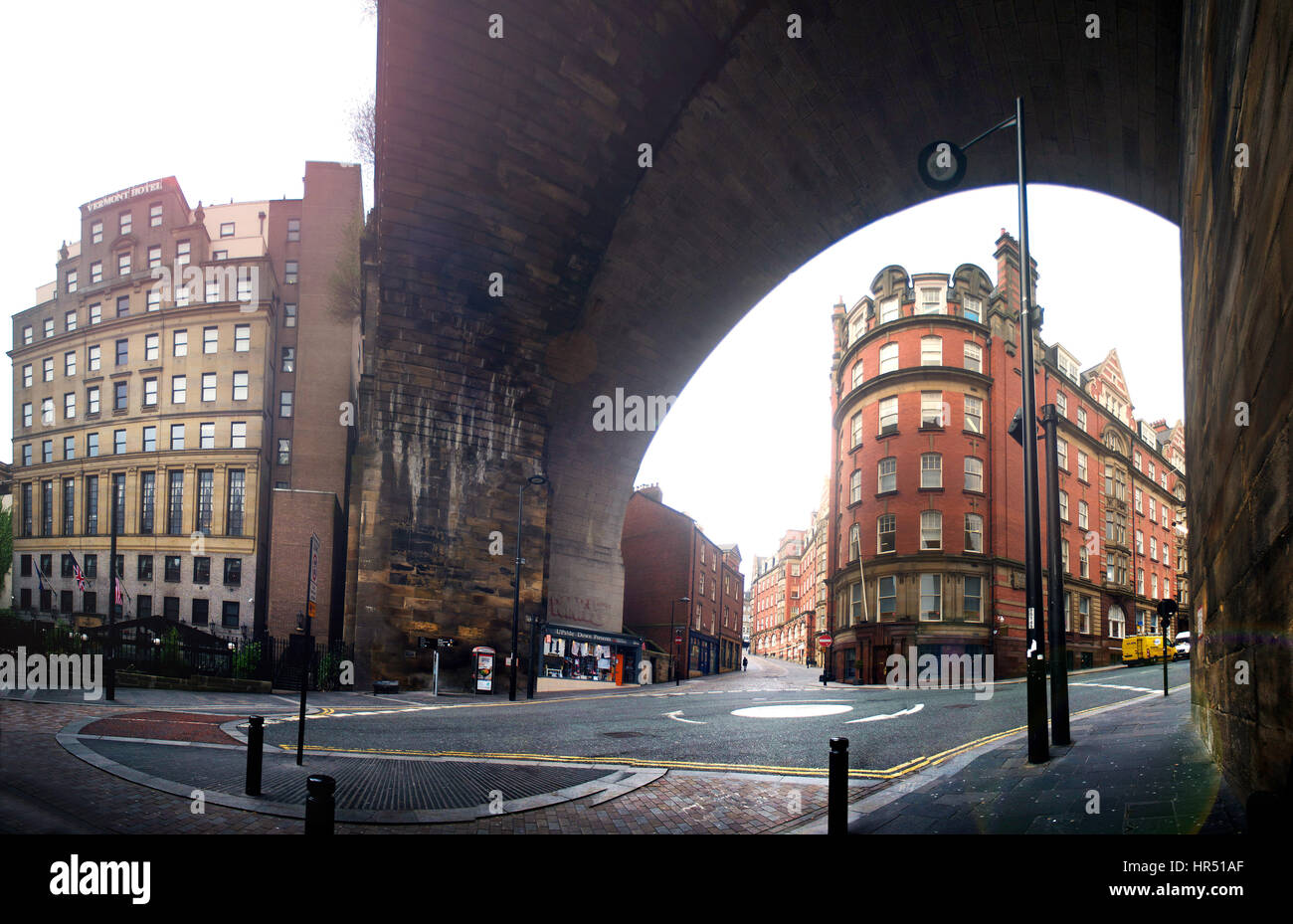 Panoramic View Of Dean Street And Side Newcastle Upon Tyne HR51AF 