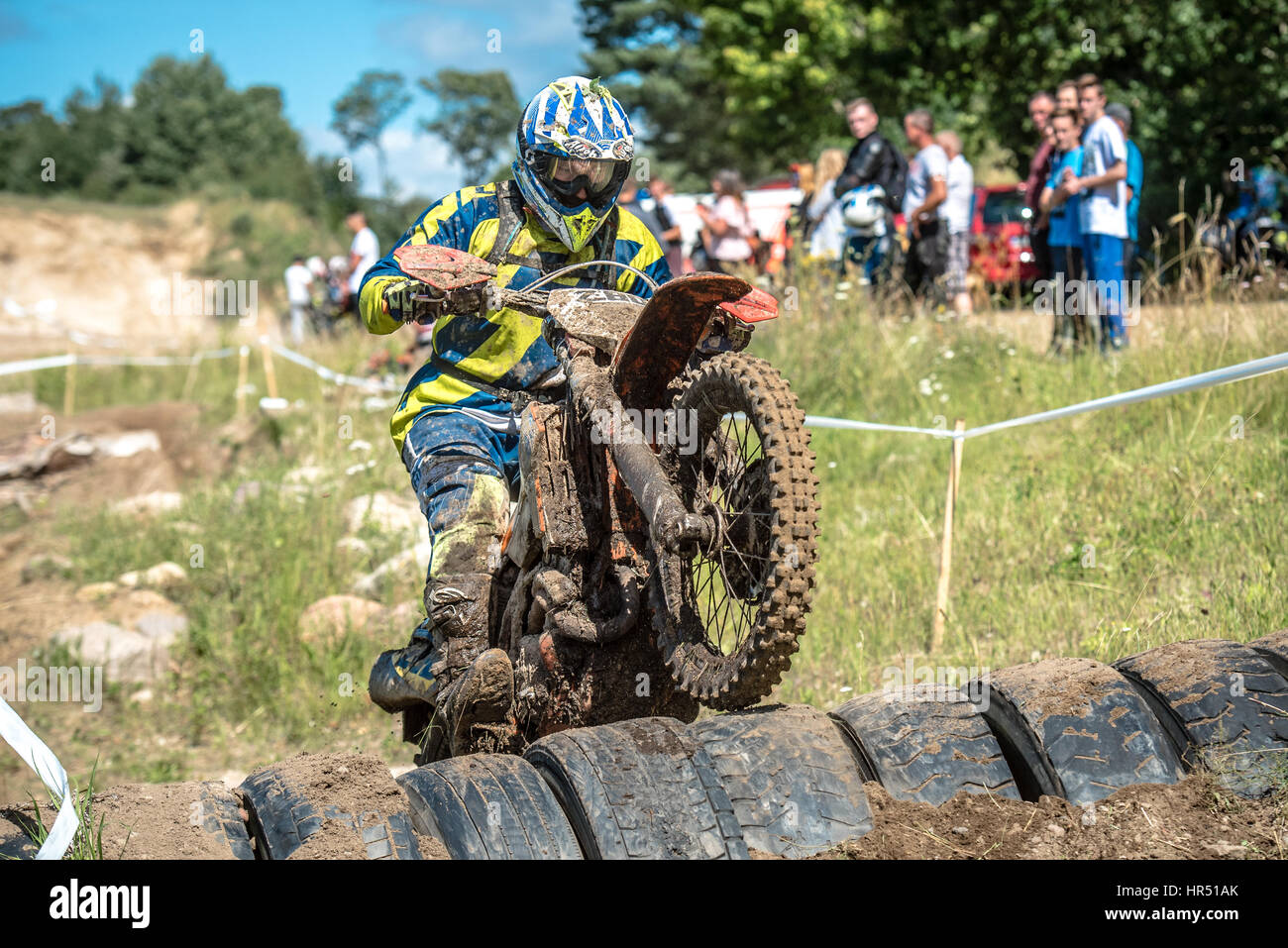MALECHOWO, POLAND - JULY 16 : undefined rider on Polish Enduro ...