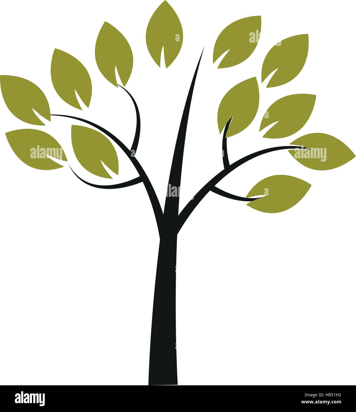tree icon illustrated on a white background in vector Stock Vector ...