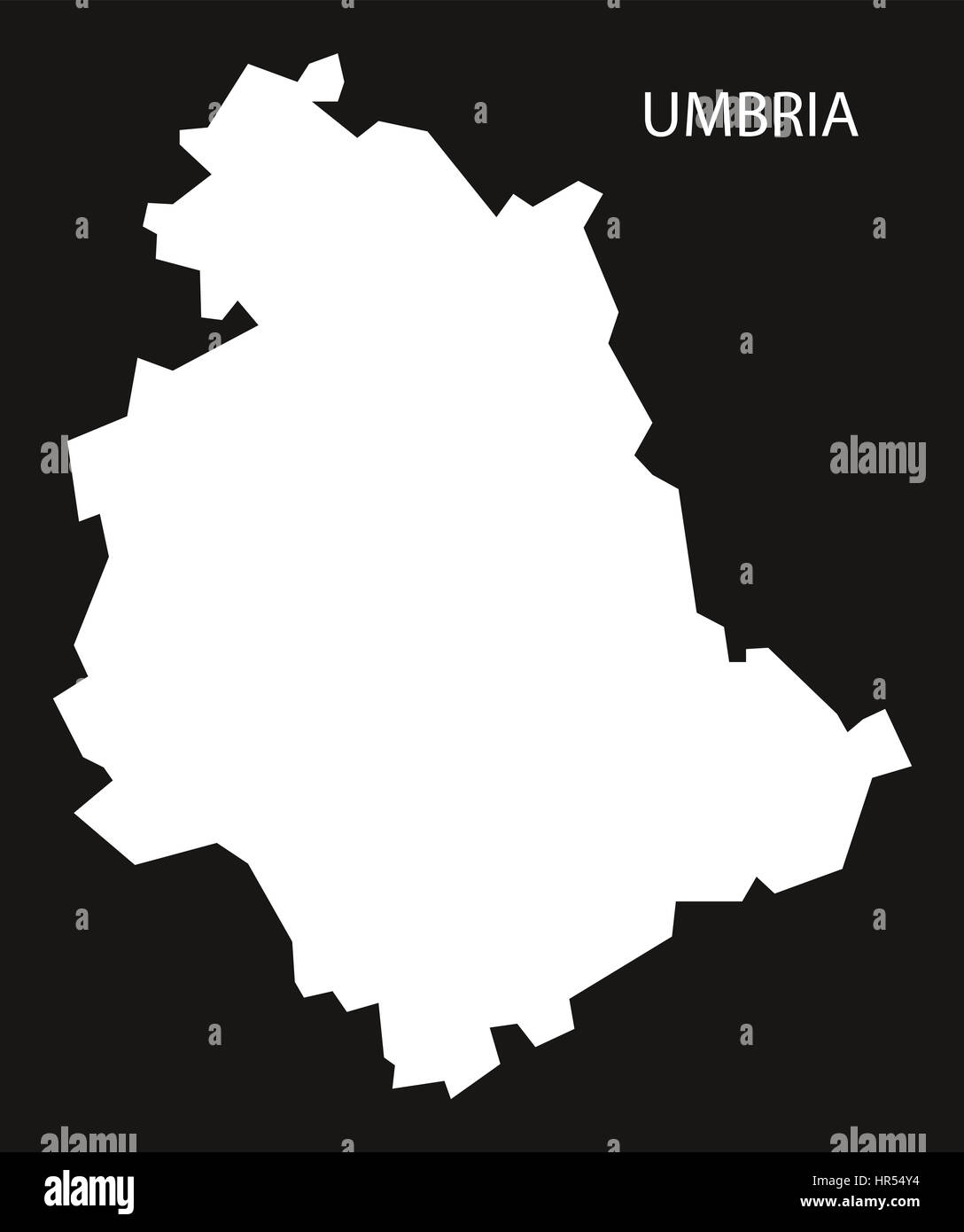 Umbria map black silhouette hi-res stock photography and images - Alamy