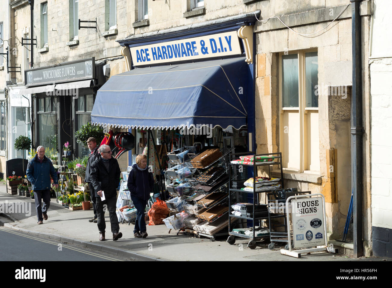 A hardware shop in town centre, Gloucestershire, England, UK