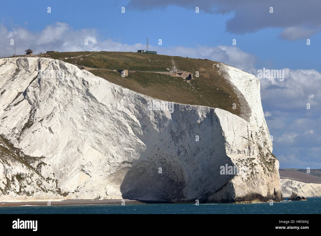 Dramatic chalk cliff overlooking Scratchells Bay and Sun Corner near