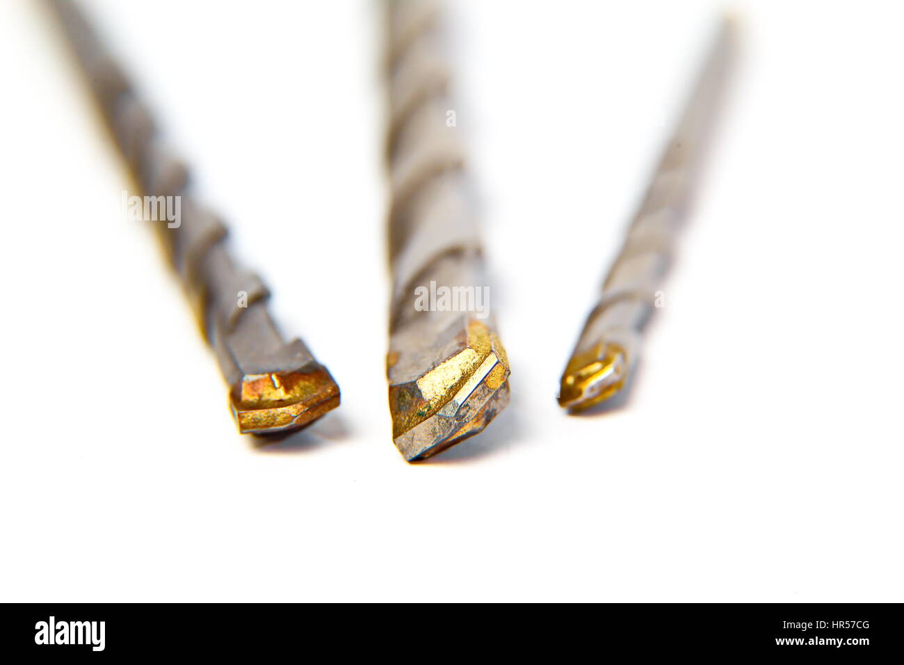 Drill bit for brick and concrete borer on a white background Stock