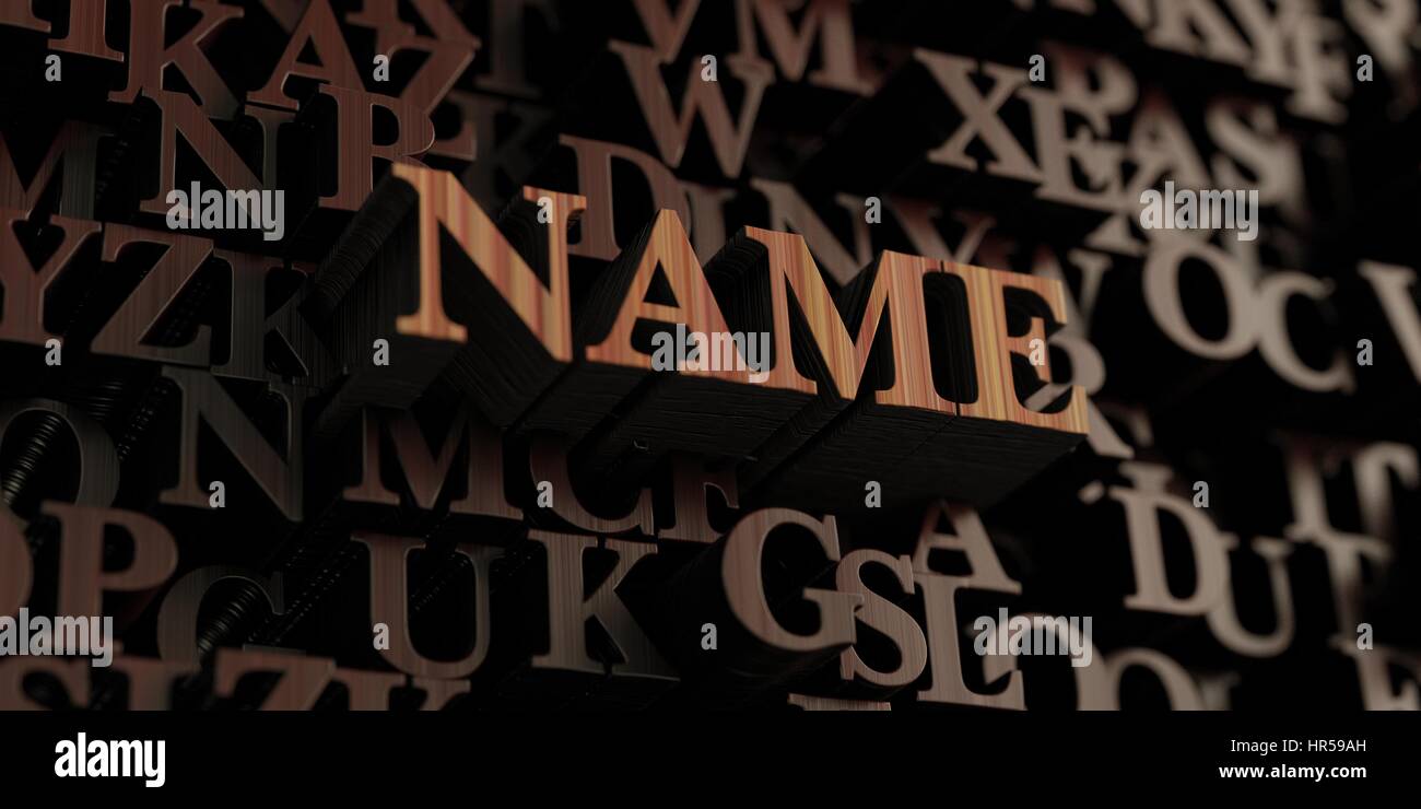 Name Wooden 3d Rendered Letters Message Can Be Used For An