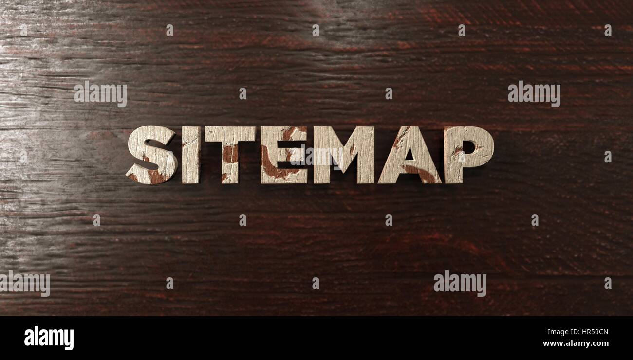 Sitemap - grungy wooden headline on Maple  - 3D rendered royalty free stock image. This image can be used for an online website banner ad or a print p Stock Photo
