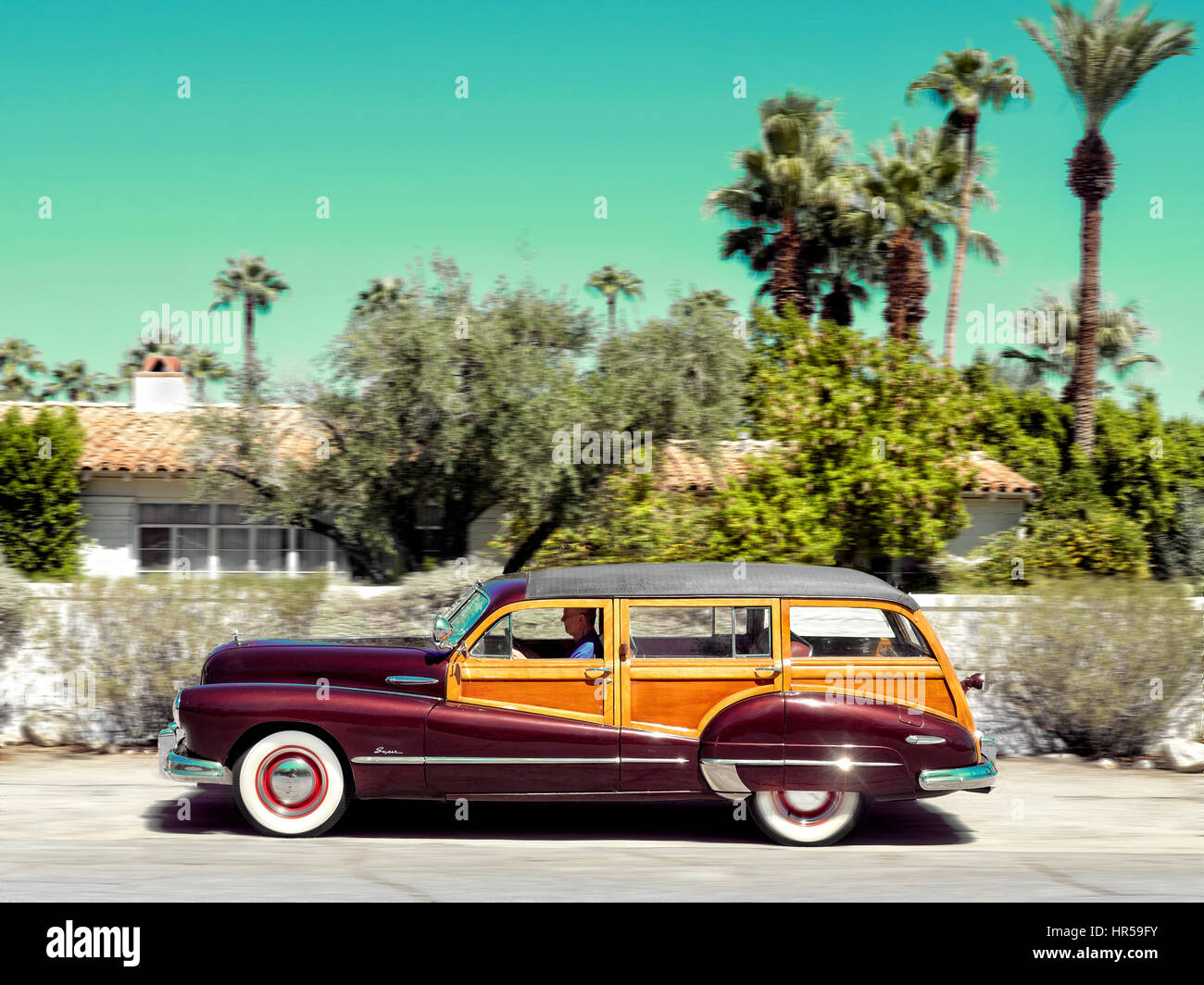 1947 Buick Super Woody wagon Palm Springs USA Stock Photo