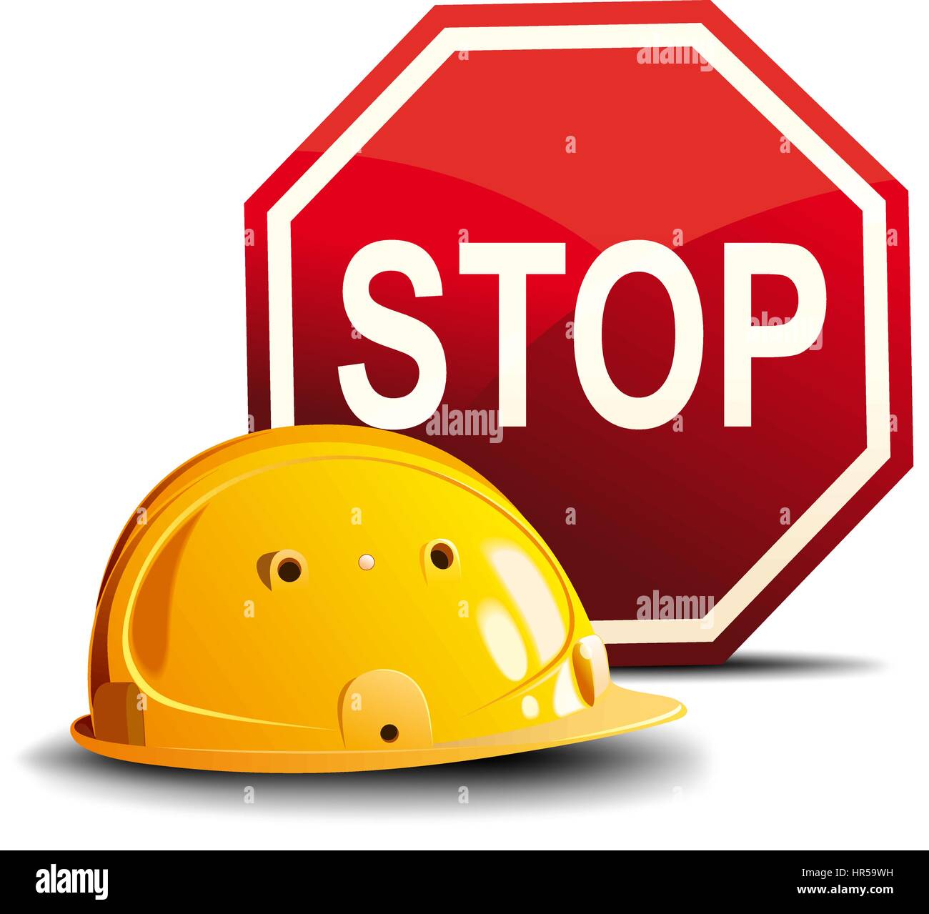 Helmet and sign STOP Stock Vector Image & Art - Alamy