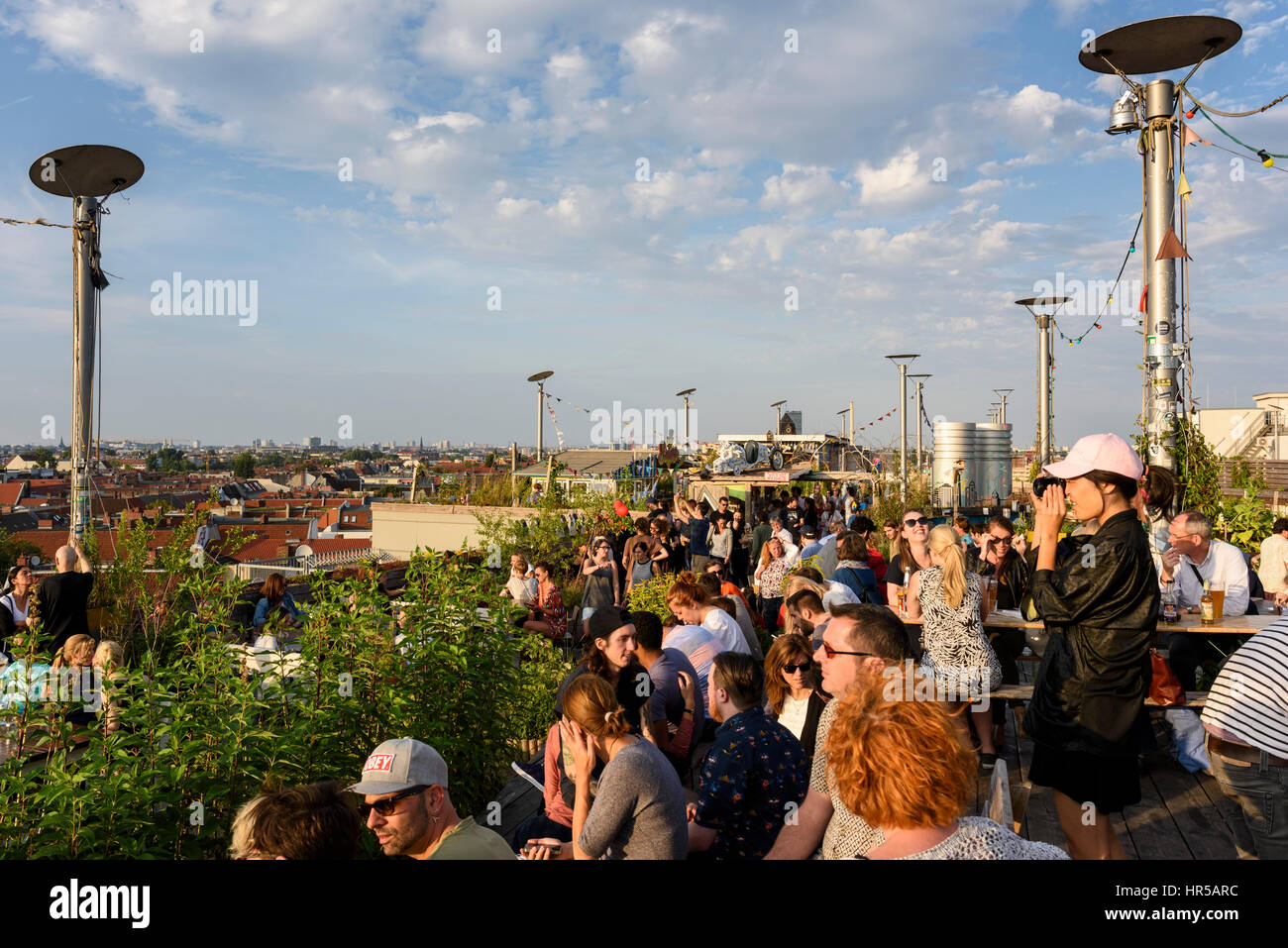 Berlin Germany People Enjoying The View Of Berlin S Skyline From Stock Photo Alamy