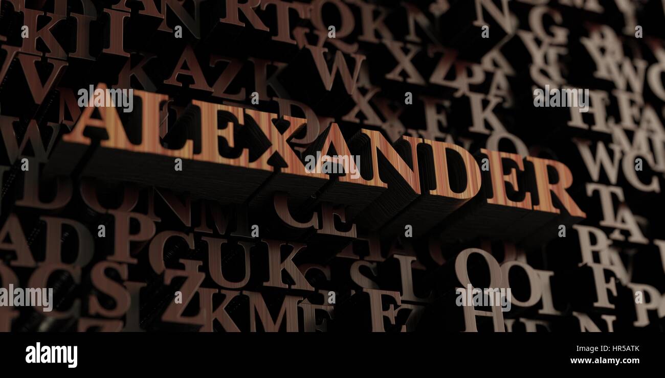 Alexander - Wooden 3D rendered letters/message. Can be used for an ...