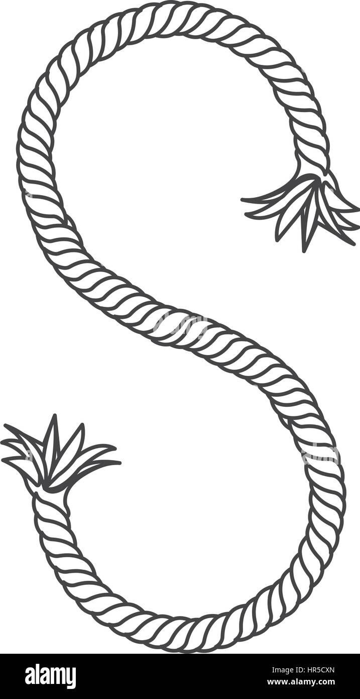 silhouette nautical break rope icon design Stock Vector Image & Art - Alamy