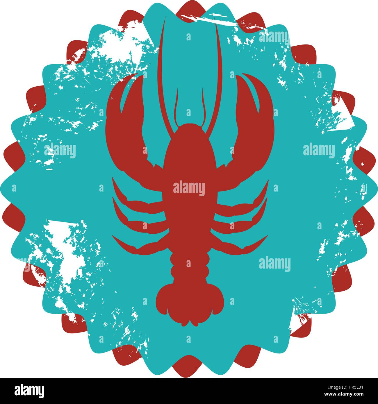 color circular frame with lobster Stock Vector Image & Art Alamy