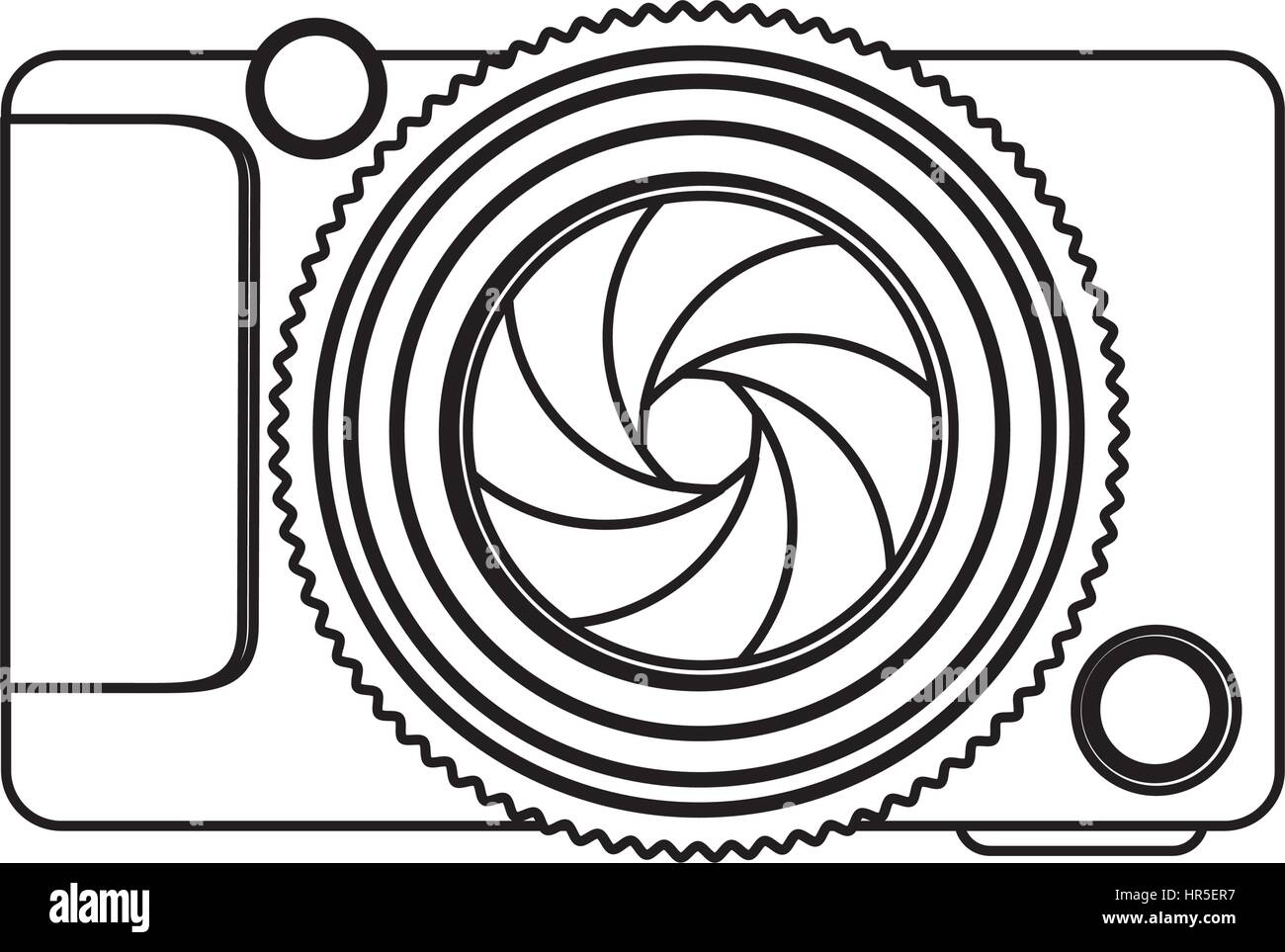 monochrome contour of analog camera Stock Vector Image & Art - Alamy
