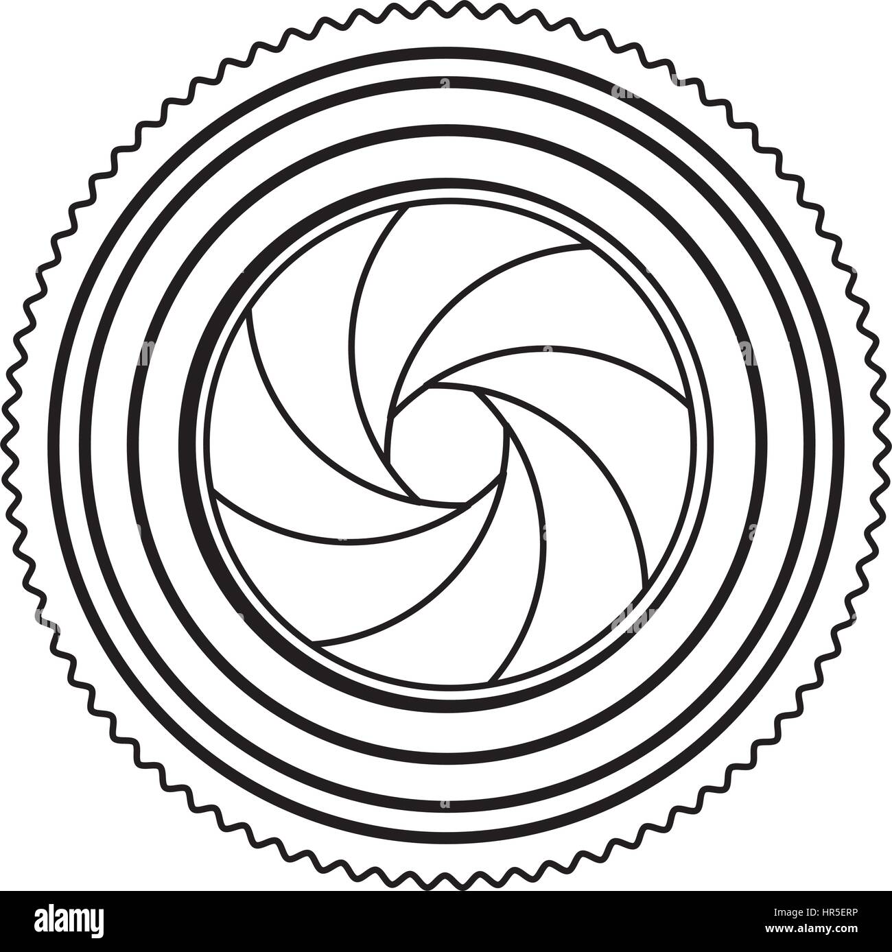 monochrome contour of analog camera lens Stock Vector Image & Art Alamy