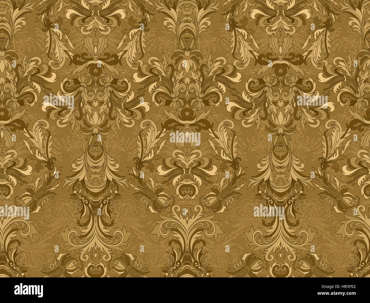 Luxury floral damask wallpaper. Seamless pattern background. Vector