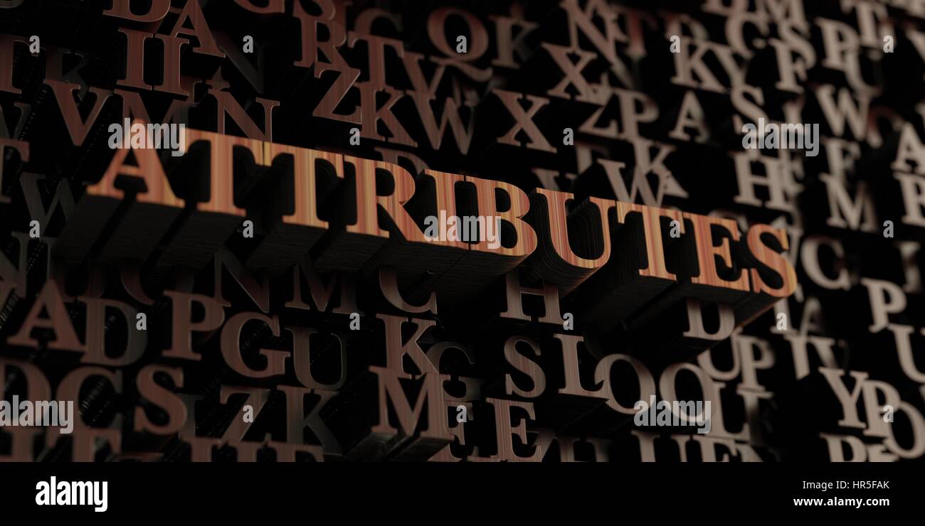Attributes - Wooden 3D rendered letters/message. Can be used for an ...