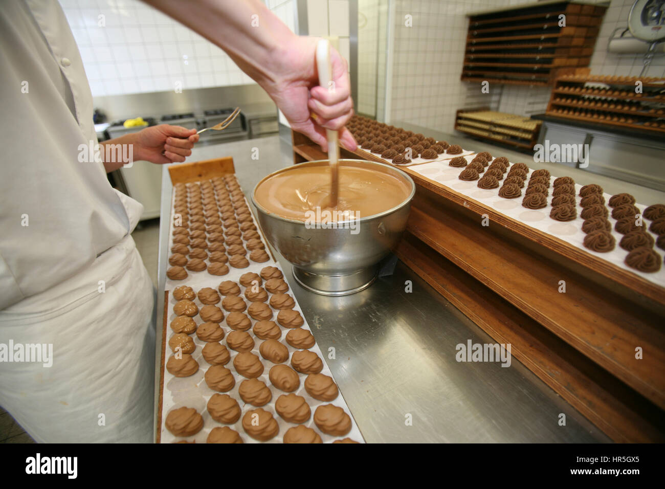 bonbonmaker at work Stock Photo - Alamy